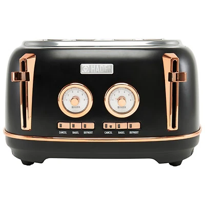 Haden Dorset Toaster - 4-Slice - Black & Copper