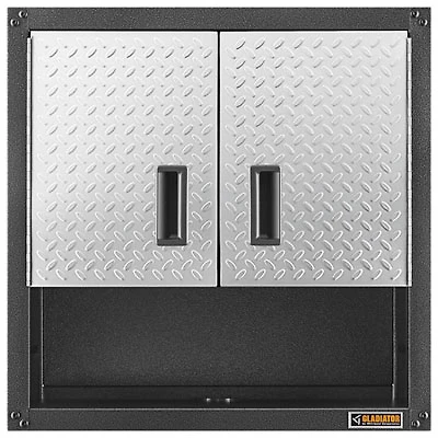 Gladiator Wall GearBox Steel Cabinet (GAWG28KDYG) - Silver Tread