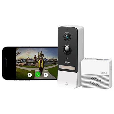 TP-Link Tapo D230S1 2K Wire-Free Wi-Fi Video Doorbell Camera Kit