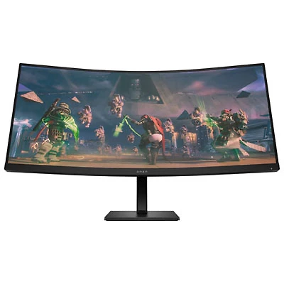Open Box - HP Omen 34" QHD 165Hz 1ms GTG Curved VA LED FreeSync Gaming Monitor (OMEN 34c) - Black