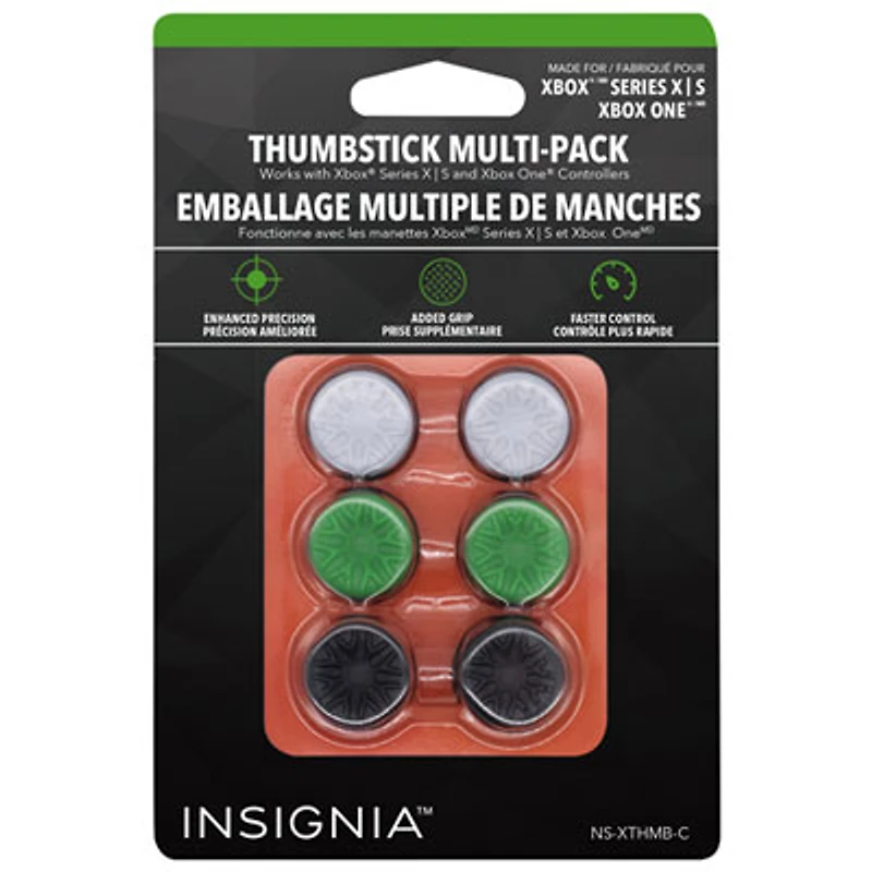 Insignia Precision Thumbsticks for Xbox One & Xbox Series X|S - White/Green/Black