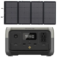 EcoFlow RIVER 2 Portable Power Station & 220 Watts Solar Panel Bundle