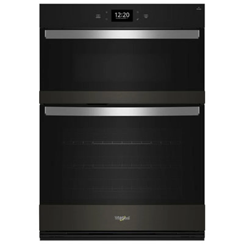 Whirlpool 30" 6.4 Cu. Ft. True Convection Electric Combination Wall Oven (WOEC7030PV) - Black Stainless Steel