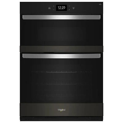 Whirlpool 30" 6.4 Cu. Ft. True Convection Electric Combination Wall Oven (WOEC7030PV) - Black Stainless Steel