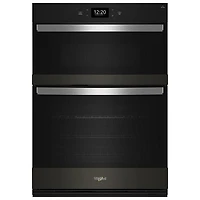 Whirlpool 30" 6.4 Cu. Ft. True Convection Electric Combination Wall Oven (WOEC7030PV) - Black Stainless Steel