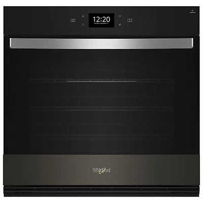 Whirlpool 30" 5 Cu. Ft. Self-Clean True Convection Electric Wall Oven (WOES7030PV) - Black Stainless Steel