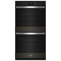 Whirlpool 30" 10 Cu. Ft. True Convection Electric Double Wall Oven (WOED7030PV)- Black Stainless Steel