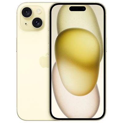 Fido Apple iPhone 15 128GB - Yellow - Monthly Financing