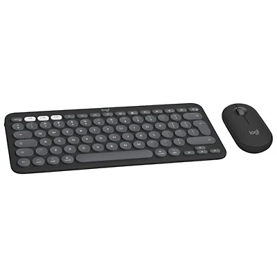 Logitech Pebble 2 Bluetooth Optical Ergonomic Keyboard & Mouse Combo for Mac