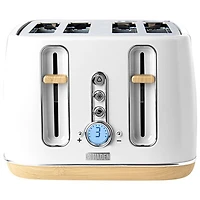 Haden Dorchester Toaster - 4-Slice - Matte White