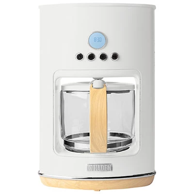 Haden Dorchester Ultra Pebble Programmable Drip Coffee Maker - 10-Cup - White