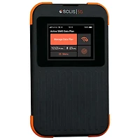SIMO Solis 5G Mobile Wi-Fi Hotspot with Lifetime Data - Black/Orange