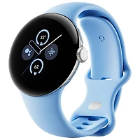 Google Pixel Watch 2 (GPS) 40mm Silver Aluminum Case with Sky Blue Active Band