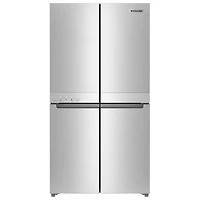Open Box - KitchenAid 36" 19.4 Cu Ft Counter-Depth French Door Refrigerator (KRQC506MPS) -Metallic Steel -Perfect Condition