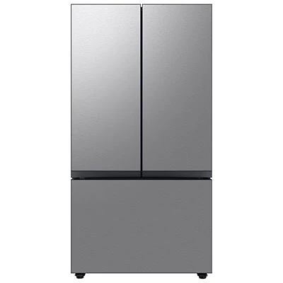 Open Box - Samsung BESPOKE 36" 23.9 Cu Ft French Door Refrigerator (RF24BB6200QLAA) -Stainless Steel -Scratch & Dent