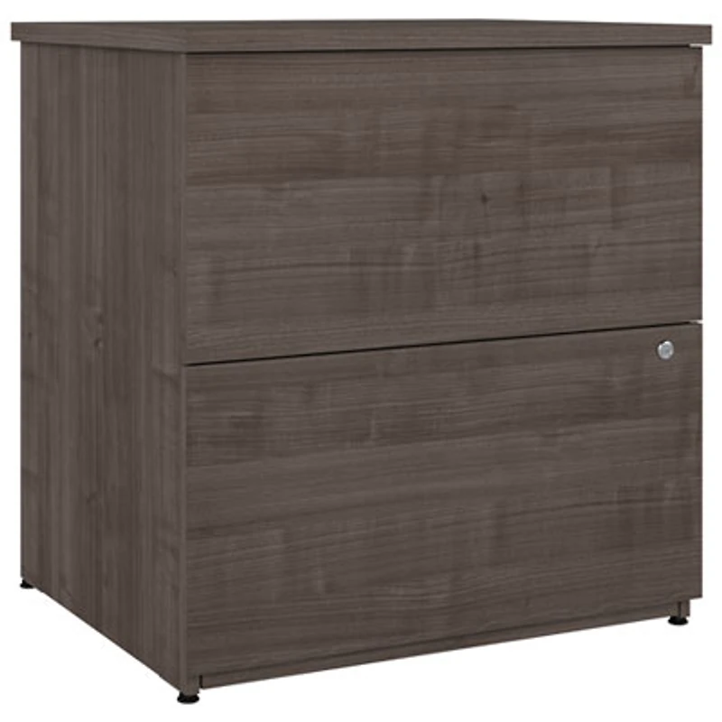 Universel 2-Drawer Locking Filing Cabinet with Tip Guard - Bark Grey