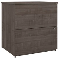 Universel 2-Drawer Locking Filing Cabinet with Tip Guard - Bark Grey