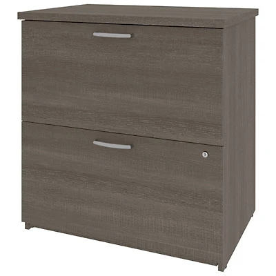 Universel 2-Drawer 29"W Locking Filing Cabinet - Dark Chocolate