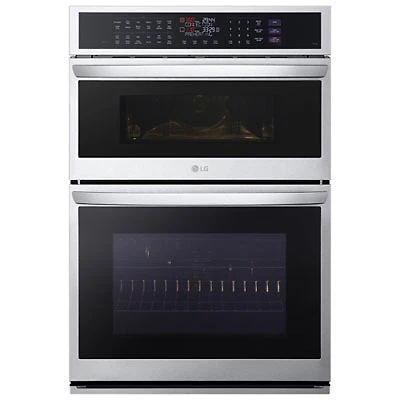 LG 30" True Convection Electric Combination Wall Oven (WCEP6427F) - Smudge Resistant Stainless Steel