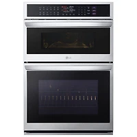 LG 30" True Convection Electric Combination Wall Oven (WCEP6427F) - Smudge Resistant Stainless Steel
