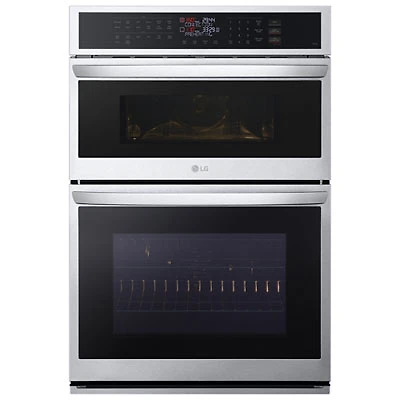 LG 30" Fan Convection Electric Combination Wall Oven (WCEP6423F) - Smudge Resistant Stainless Steel