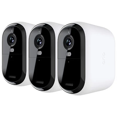 Arlo Essential XL Wire-Free Indoor/Outdoor 2K Security Camera (2nd Generation) - 3 Pack - White