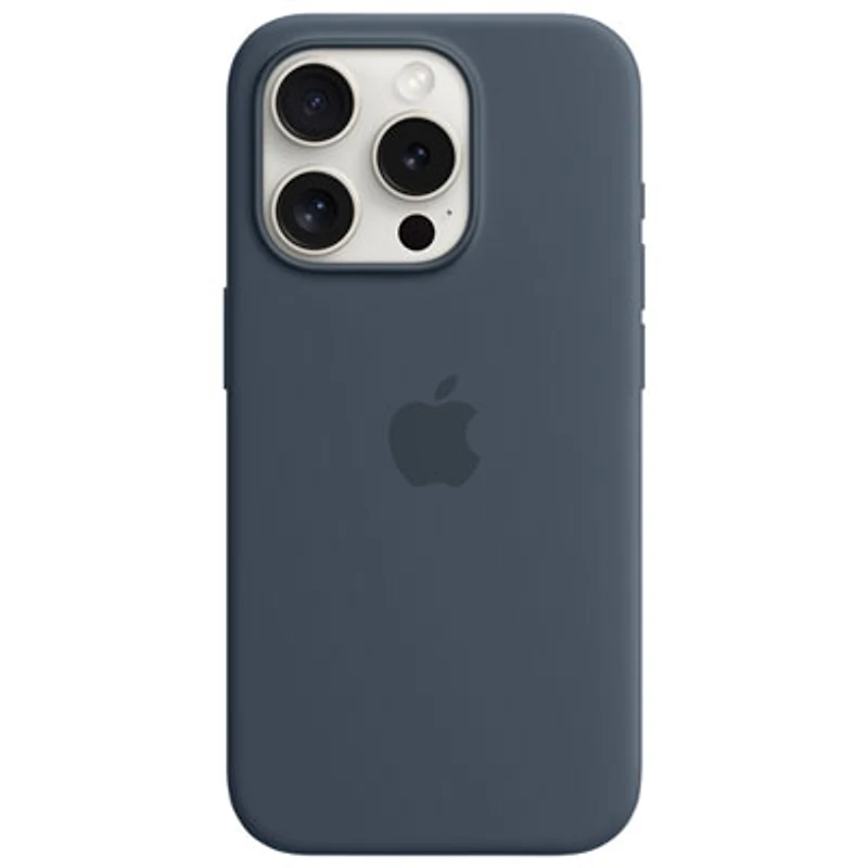 Apple Silicone Fitted Soft Shell Case with MagSafe for iPhone 15 Pro
