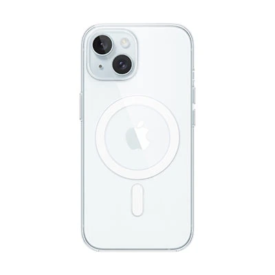 Apple Fitted Hard Shell Case with MagSafe for iPhone 15 - Clear