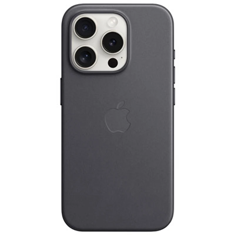 Apple FineWoven Fitted Hard Shell Case with MagSafe for iPhone 15 Pro - Black