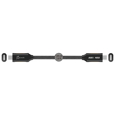 j5create 100W 40Gbps USB-C Braided Cable (JUCX27L12)