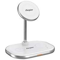 Energizer 3-in-1 7.5W Magnetic Wireless Charging Stand (WCP303) - White/Metal