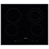 Smeg Classic 24" 4-Element Electric Cooktop (SEU244ETB) - Black