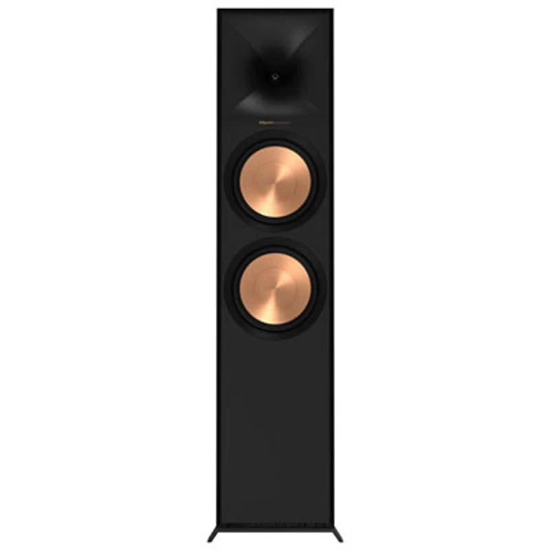 Open Box - Klipsch Dual R800F 600-Watt 2-Way Tower Speaker - Single - Black