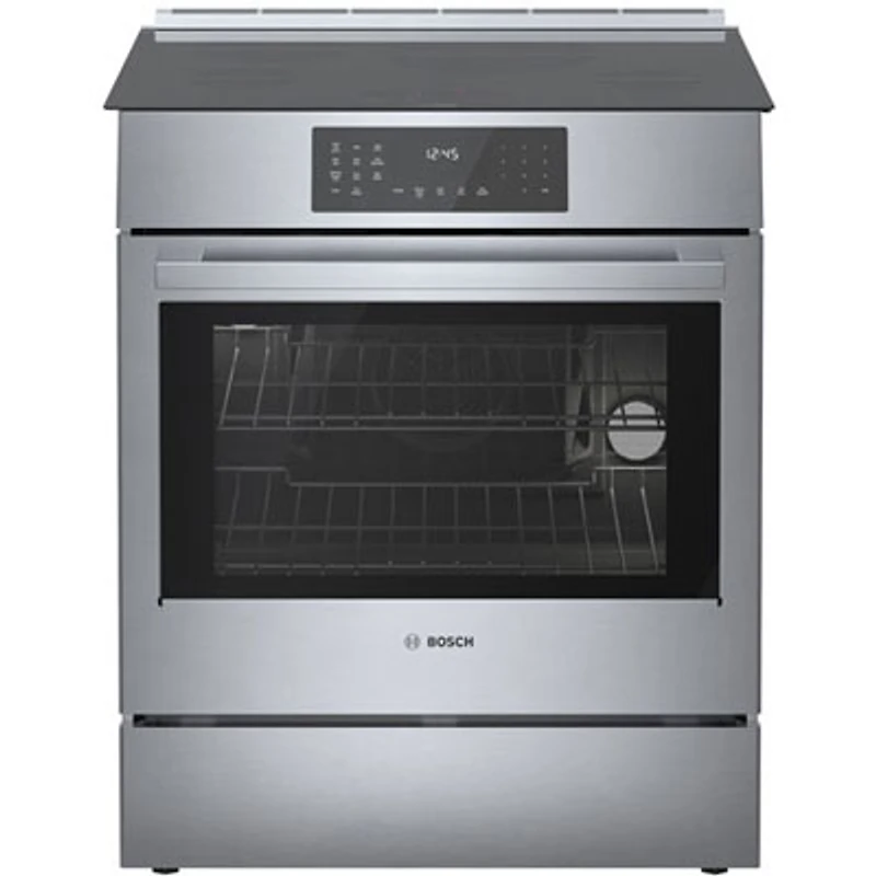 Open Box - Bosch 30" 4.6 Cu. Ft. True Convection Slide-In Induction Range (HII8057C) - Stainless Steel - Perfect Condition