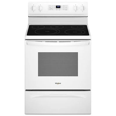 Open Box - Whirlpool 30" 5.3 Cu Ft Fan Convection Freestanding Electric Air Fry Range (YWFE550S0LW) -White -Perfect Condition