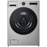 Open Box - LG 5.2 Cu Ft High Efficiency Front Load Steam Washer (WM5500HVA) -Graphite Steel -Scratch & Dent