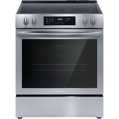 Open Box - Frigidaire 30" 5.3 Cu. Ft. Freestanding Electric Range (FCFE308CAS) - Stainless Steel - Scratch & Dent