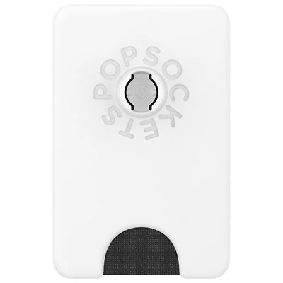 PopSockets MagSafe PopWallet+ (Plus) Universal Cell Phone Expanding Grip & Stand - White/Clear