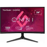 Open Box - Viewsonic 24" FHD 165Hz 5ms GTG Curved MVA FreeSync Gaming Monitor (VX2418C) - Black