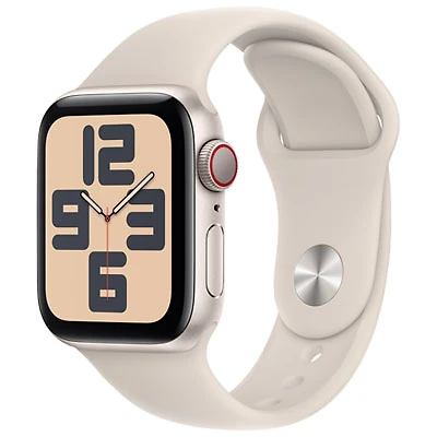 Rogers Apple Watch SE (GPS + Cellular) 40mm Starlight Aluminum Case w/Starlight Sport Band