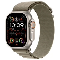 TELUS Apple Watch Ultra 2 (GPS + Cellular) 49mm Titanium Case w/Olive Alpine Loop