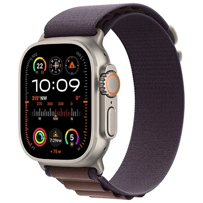 TELUS Apple Watch Ultra 2 (GPS + Cellular) 49mm Titanium Case w/Indigo Alpine Loop