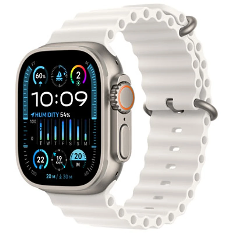 TELUS Apple Watch Ultra 2 (GPS + Cellular) 49mm Titanium Case w/ Ocean Band