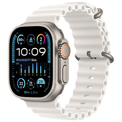 TELUS Apple Watch Ultra 2 (GPS + Cellular) 49mm Titanium Case w/ Ocean Band