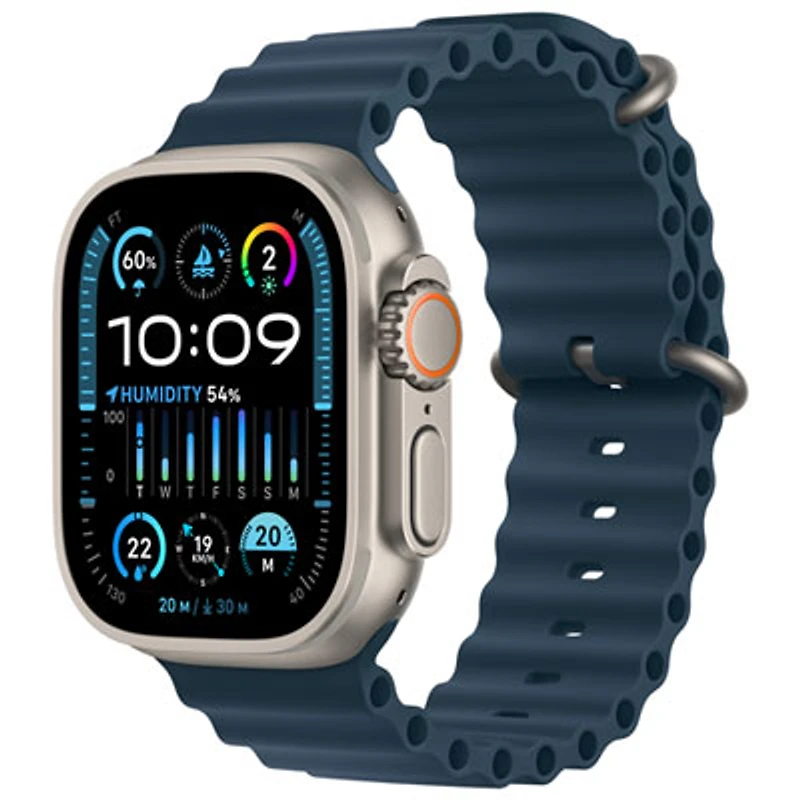 Rogers Apple Watch Ultra 2 (GPS + Cellular) 49mm Titanium Case w/Blue Ocean Band - Monthly Financing