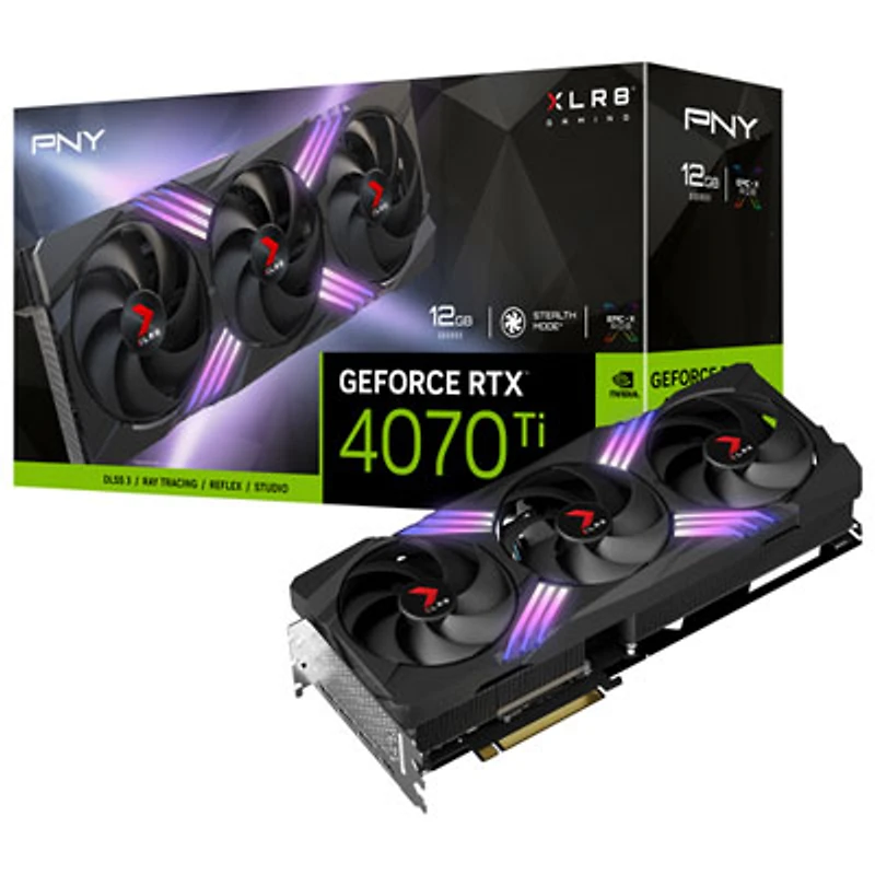 PNY GeForce RTX 4070 Ti 12GB RGB GDDR6X Video Card