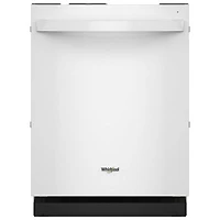 Whirlpool 24" 44dB Built-In Dishwasher with Stainless Steel Tub & Third Rack (WDT550SAPW) - White