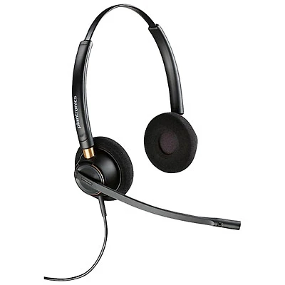 Hp Poly EncorePro 520 On-Ear Noise Cancelling Wired Headset - Black