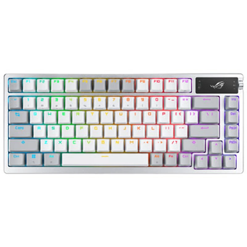 ASUS ROG Azoth Wireless NX Snow Mechanical with OLED Display Custom Gaming Keyboard - Moonlight White - Only at Best Buy