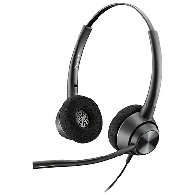 HP Poly EncorePro 320 On-Ear Noise Cancelling Wired Headset - Black